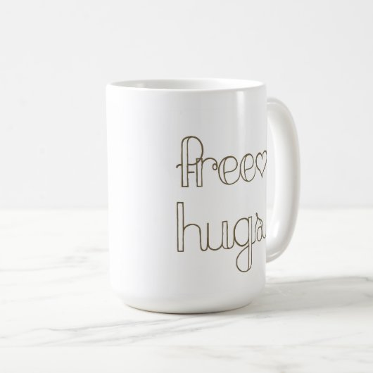 Bonbon-freie Umarmungs-Herz-Tasse Kaffeetasse (VorderseiteRechts)