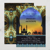 Bonbon fünfzehn, Geburtstag, Einladung, arabische Einladung (Vorne/Hinten)