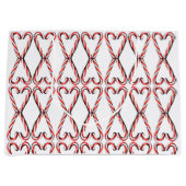 Bonbon Heart Red und White Print Geschenkbeutel Große Geschenktüte (Vorderseite)