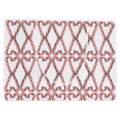 Bonbon Heart Red und White Print Geschenkbeutel Große Geschenktüte (Rückseite)