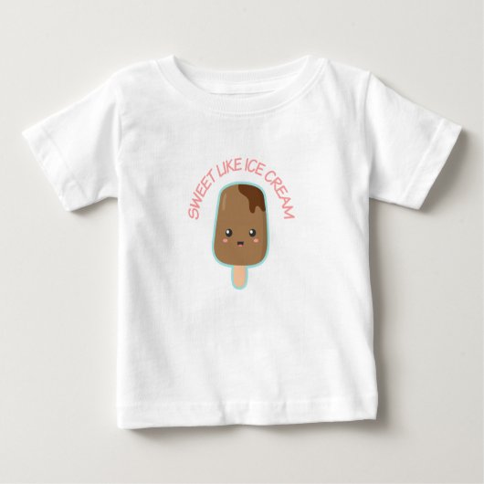 Bonbon mögen Eiscreme-niedliches Baby-T-Shirt Baby T-shirt (Vorderseite)