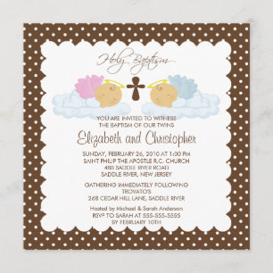 Bonbon paart Baby-u. Jungen-heilige Taufe Einladung