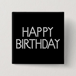 Bonbon-Party-alles- Gute zum Geburtstagschwarzer Button