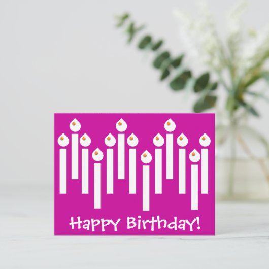 Bonbon-Party-Regenbogen-alles- Gute zum Postkarte (Stehend Vorderseite)