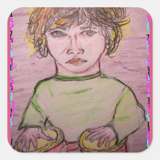 Bonbon Quadratischer Aufkleber (Vorderseite)