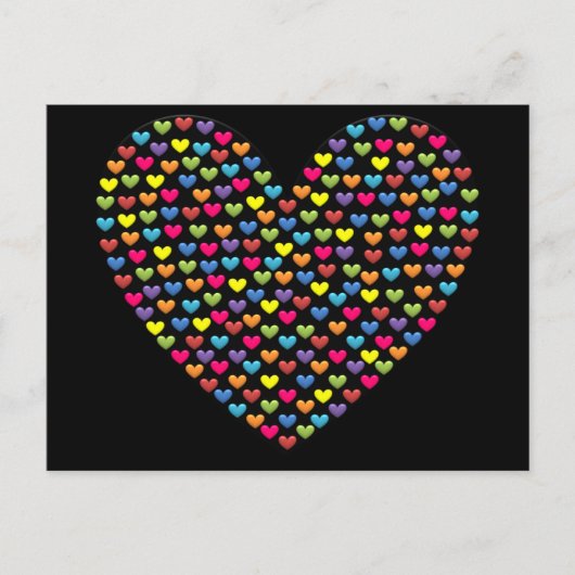 BonBon Rainbow Liebe Hearts Postkarte (Vorderseite)