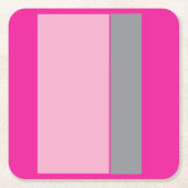 Bonbon-Rosa Rechteckiger Pappuntersetzer (Vorderseite)