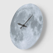 Bonbon schlummert Kinderzimmer-blauer Mond Große Wanduhr (Winkel)