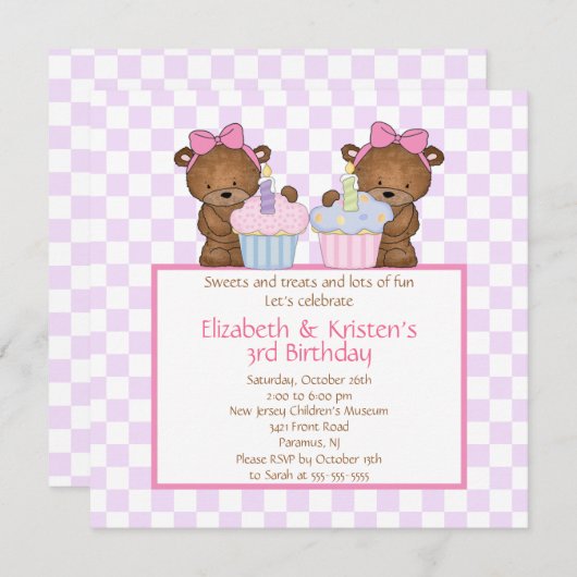 Bonbon trägt einladung (Vorne/Hinten)