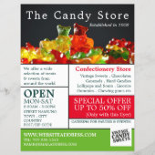 Bonbonbären, Süßwarenartikel, Werbung Flyer (Vorne)