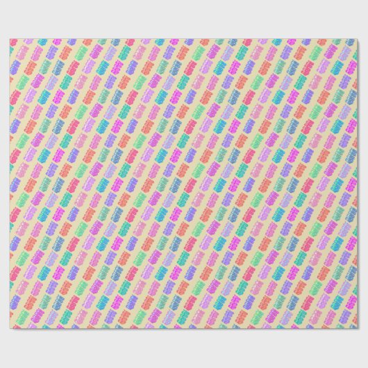 Bonbonbonbonbonbonbon in rosa Zitronenbäume Geschenkpapier (Flach)