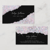 Bonbonfarben Glitzer Sequin Visitenkarte (Vorne/Hinten)