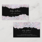 Bonbonfarben Glitzer Visitenkarte (Vorne/Hinten)