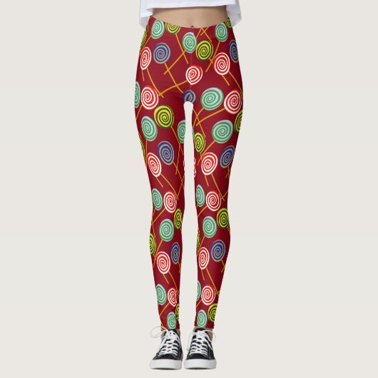 Bonbonmuster | Lollenmuster | Lollipop 10 Leggings (Vorderseite)
