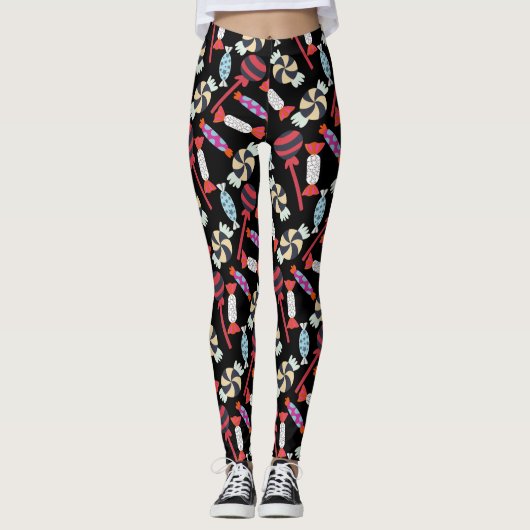 Bonbonmuster | Lollenmuster | Lollipop 14 Leggings (Vorderseite)