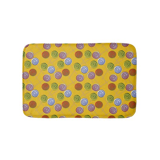 Bonbonmuster | Lollenmuster | Lollipop 15 Badematte (Vorderseite)