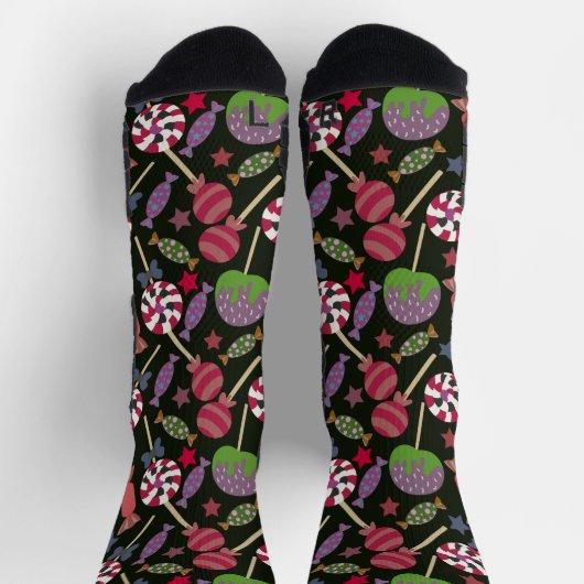 Bonbonmuster | Lollenmuster | lollipop 16 Band Socken (Oben)