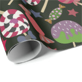 Bonbonmuster | Lollenmuster | Lollipop 16 Geschenkpapier (Rolleneckpunkt)