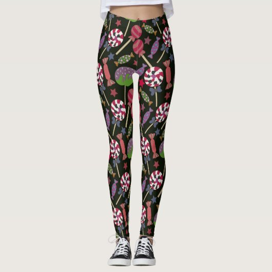 Bonbonmuster | Lollenmuster | Lollipop 16 Leggings (Vorderseite)