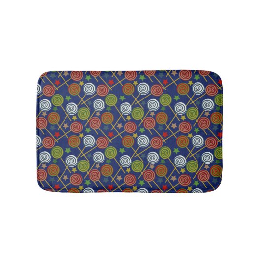 Bonbonmuster | Lollenmuster | Lollipop 17 Badematte (Vorderseite)