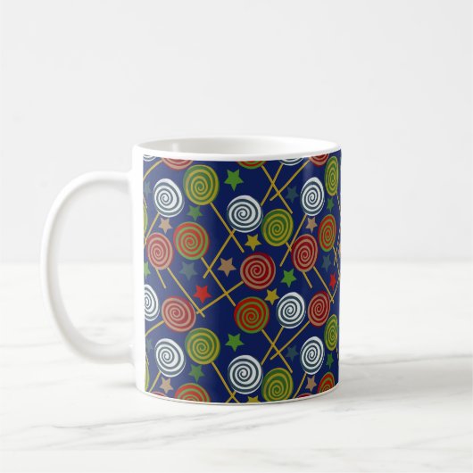 Bonbonmuster | Lollenmuster | Lollipop 17 Kaffeetasse (Links)
