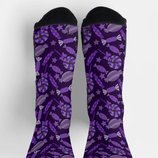 Bonbonmuster | Lollenmuster | Lollipop 20 Show Socken (Oben)