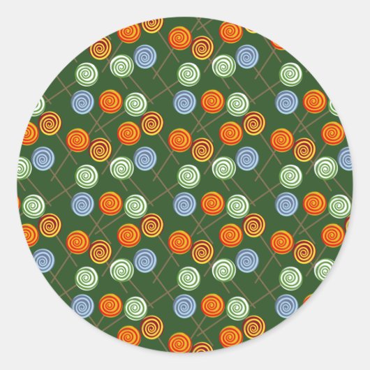 Bonbonmuster | Lollenmuster | Lollipop 22 Runder Aufkleber (Vorderseite)