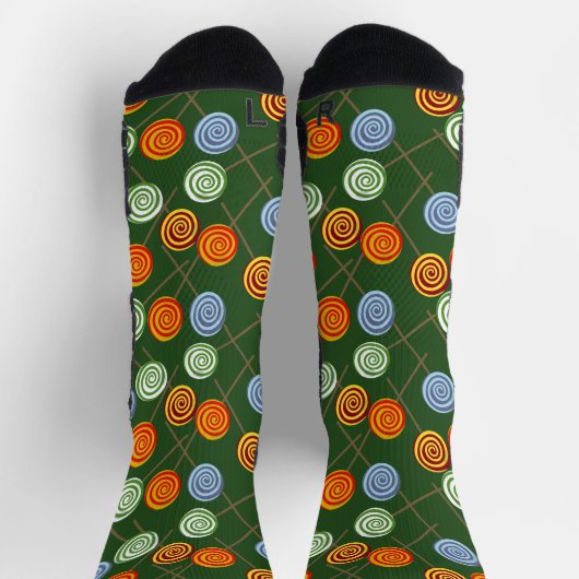 Bonbonmuster | Lollenmuster | Lollipop 22 Thro Socken (Oben)