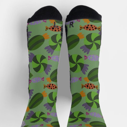 Bonbonmuster | Lollenmuster | Lollipop 27 Yoga Socken (Oben)