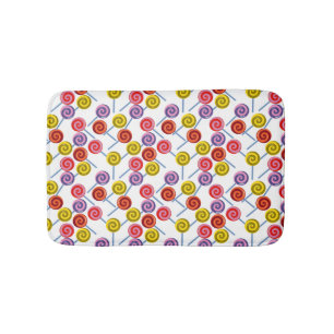 Bonbonmuster Lollenmuster Lollipop 2 Badematte