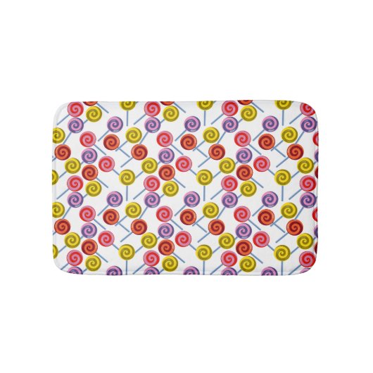 Bonbonmuster | Lollenmuster | Lollipop 2 Badematte (Vorderseite)