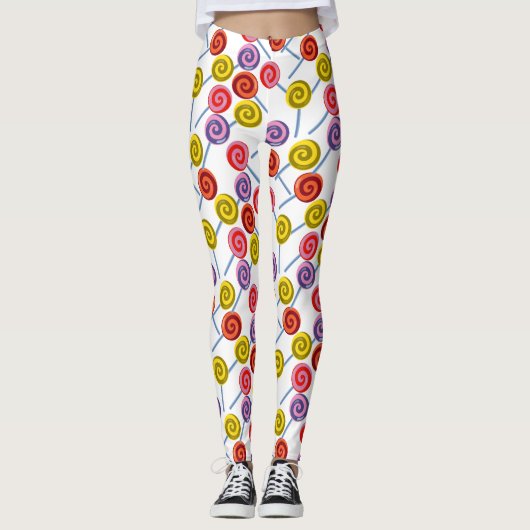 Bonbonmuster | Lollenmuster | Lollipop 2 Leggings (Vorderseite)