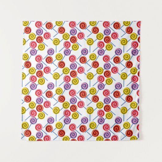 Bonbonmuster | Lollenmuster | Lollipop 2 Wandteppich (Vorderseite)