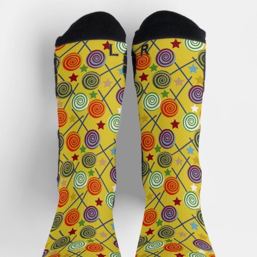 Bonbonmuster | Lollenmuster | lollipop 30 Hinweis Socken (Oben)