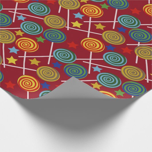 Bonbonmuster | Lollenmuster | Lollipop 32 Geschenkpapier (Ecke)