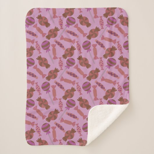 Bonbonmuster | Lollenmuster | Lollipop 34 Sherpadecke (Vorderseite)