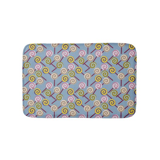 Bonbonmuster | Lollenmuster | Lollipop 3 Badematte (Vorderseite)