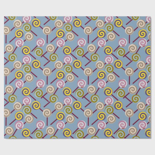 Bonbonmuster | Lollenmuster | Lollipop 3 Geschenkpapier (Flach)