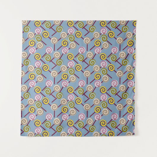 Bonbonmuster | Lollenmuster | Lollipop 3 Wandteppich (Vorderseite)