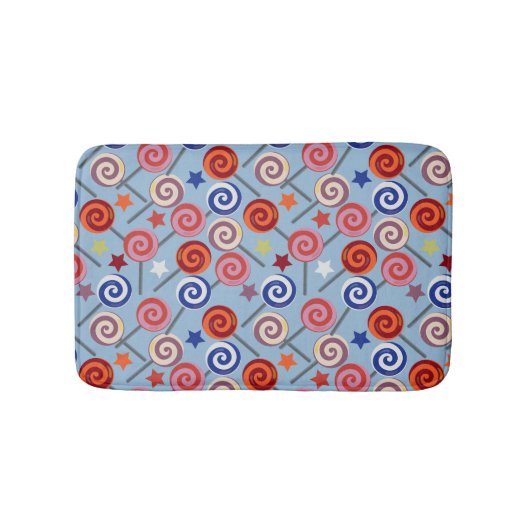 Bonbonmuster | Lollenmuster | Lollipop 40 Badematte (Vorderseite)