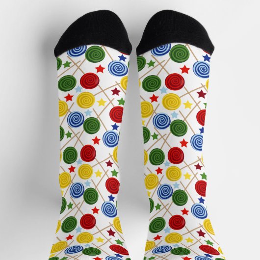 Bonbonmuster | Lollenmuster | Lollipop 43 Show Socken (Oben)
