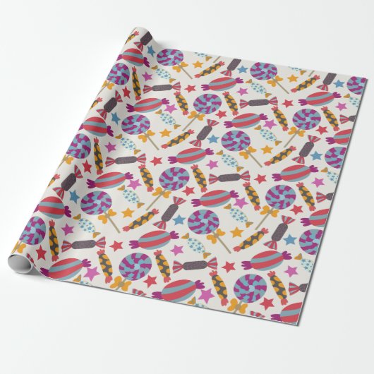 Bonbonmuster | Lollenmuster | Lollipop 46 Geschenkpapier (Ungerollt)