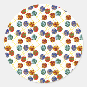 Bonbonmuster Lollenmuster Lollipop 47 Runder Aufkleber