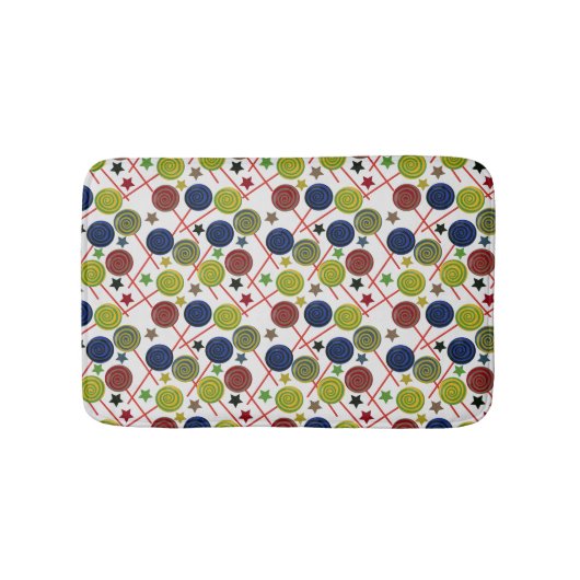 Bonbonmuster | Lollenmuster | Lollipop 48 Badematte (Vorderseite)
