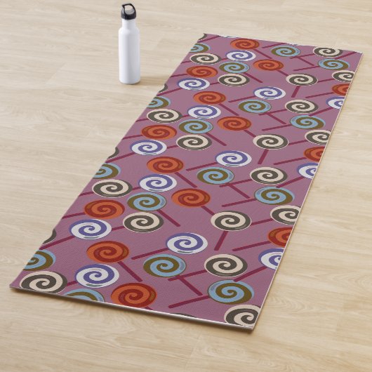 Bonbonmuster | Lollenmuster | Lollipop 49 Yogamatte (Beispiel)