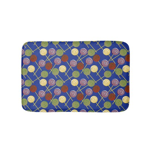 Bonbonmuster | Lollenmuster | Lollipop 4 Badematte (Vorderseite)