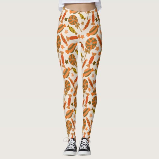 Bonbonmuster | Lollenmuster | Lollipop 54 Leggings (Vorderseite)