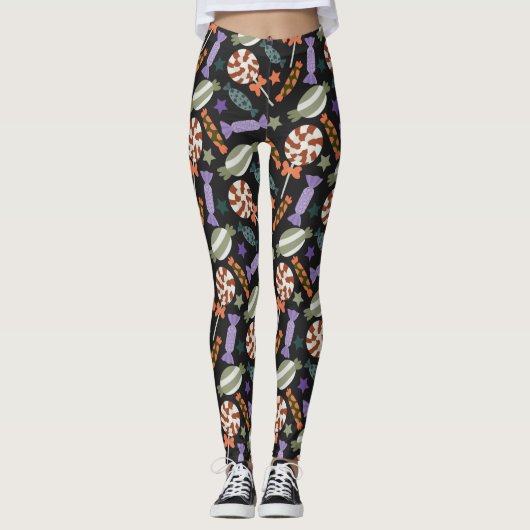 Bonbonmuster | Lollenmuster | Lollipop 55 Leggings (Vorderseite)