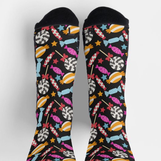 Bonbonmuster | Lollenmuster | Lollipop 56 Yoga Socken (Oben)