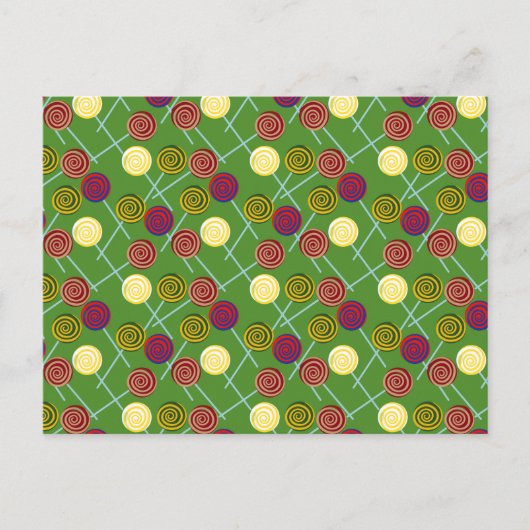 Bonbonmuster | Lollenmuster | Lollipop 58 Postkarte (Vorderseite)